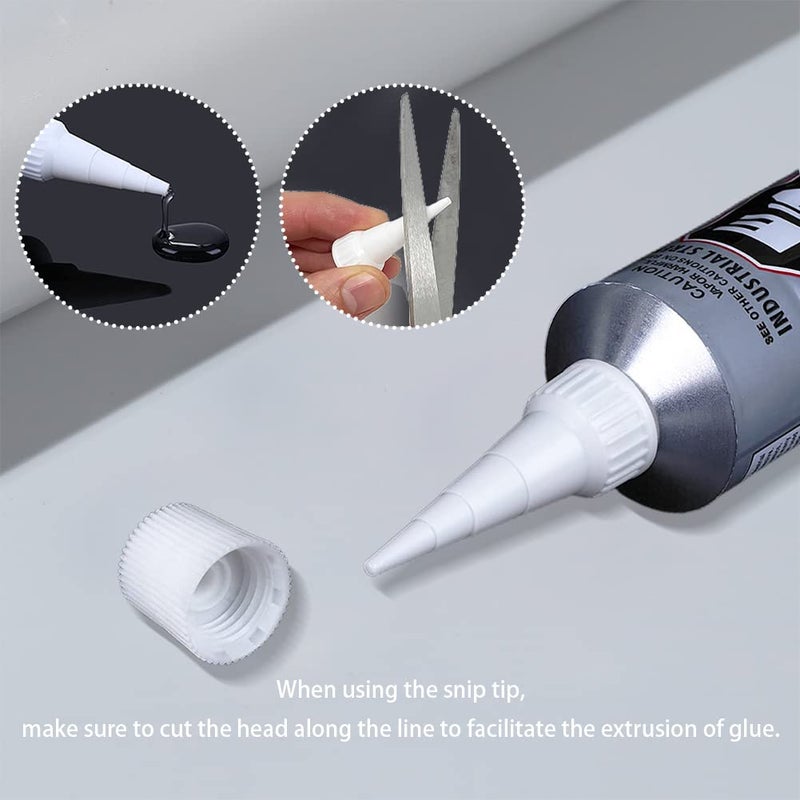 فيرست تشويس غطاء أطراف أداة توزيع المكياج من 1st Choice لأنابيب لاصقة E6000 Craft Glue 3.7 أونصة (4 قطع) - Image 3